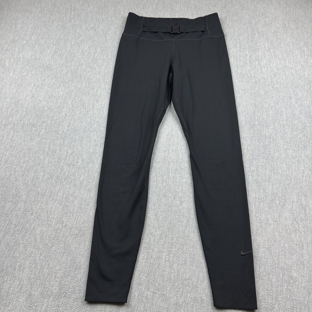 Nike Leggings Women Small Black Dri-FIT One Luxe Buckle Mid-Rise Skinny Gym Yoga